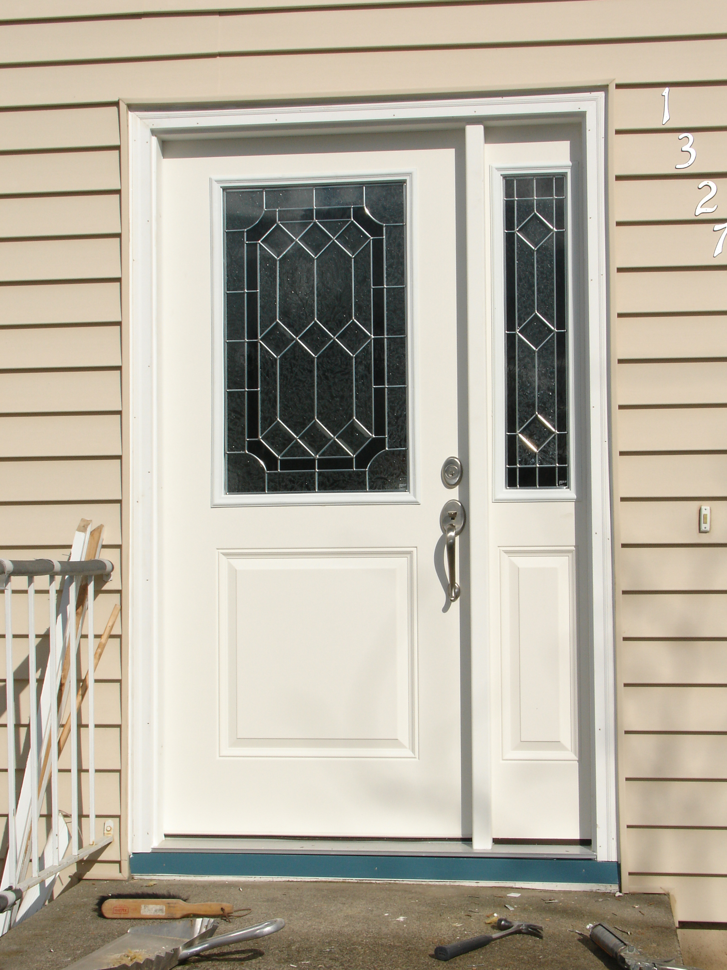 fiberglass door with side window