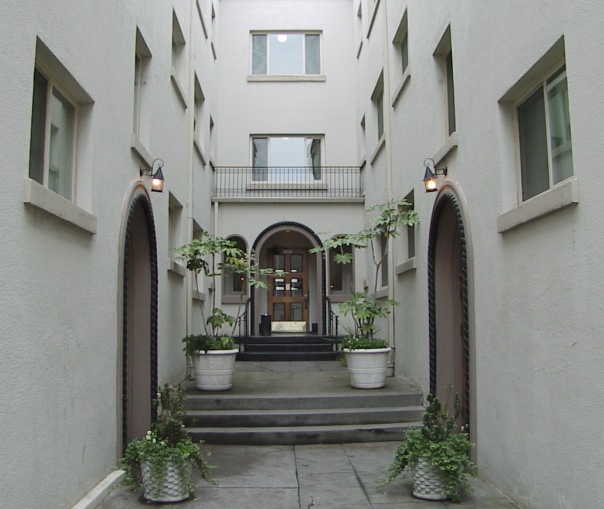 upscale alley way with new windows and doors